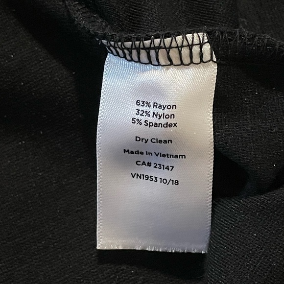 Talbots LBD black sheath dress back zip w/ scallop bell sleeve W/ Garment Bag! - Picture 7 of 9